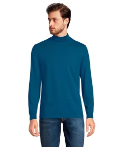 Big & Tall Lands' End Super Mock Turtleneck 15 Big & Tall Lands' End Super Mock Turtleneck -Casual Outfits For Men Elegant store 4555571 Evening Blue