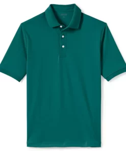 Men's Lands' End Super Soft Supima Polo -Casual Outfits For Men Elegant store 4560900 Jade Emerald