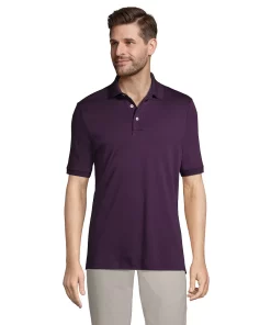Big & Tall Lands' End Super Soft Supima Polo -Casual Outfits For Men Elegant store 4560901 Blackberry