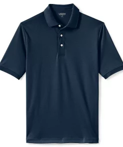 Big & Tall Lands' End Super Soft Supima Polo -Casual Outfits For Men Elegant store 4560901 Radiant Navy