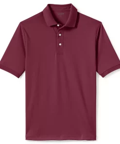 Big & Tall Lands' End Super Soft Supima Polo -Casual Outfits For Men Elegant store 4560901 Rich Burgundy
