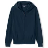Men's Lands' End Cashmere Full-Zip Sweater Hoodie -Casual Outfits For Men Elegant store 4562866 Radiant Navy