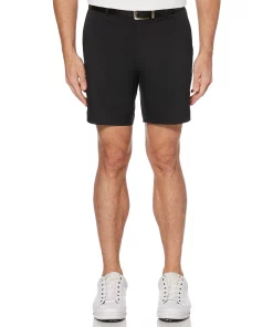 Men's Grand Slam DriFlow Active Waistband 7-inch Flat-Front Golf Shorts -Casual Outfits For Men Elegant store 4575509 Caviar