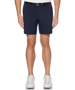 Men's Grand Slam DriFlow Active Waistband 7-inch Flat-Front Golf Shorts -Casual Outfits For Men Elegant store 4575509 Peacoat