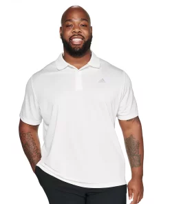 Big & Tall adidas climalite Performance Golf Polo -Casual Outfits For Men Elegant store 4607174 White