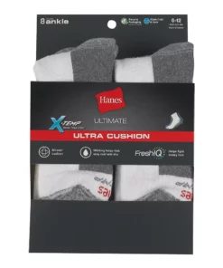 Men's Hanes Ultimate® 8-Pack X-Temp Ultra Cushion Ankle Socks -Casual Outfits For Men Elegant store 4638465 ALT2