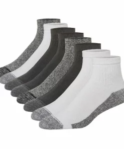 Men's Hanes Ultimate® 8-Pack X-Temp Ultra Cushion Ankle Socks -Casual Outfits For Men Elegant store 4638465 Grey Marl