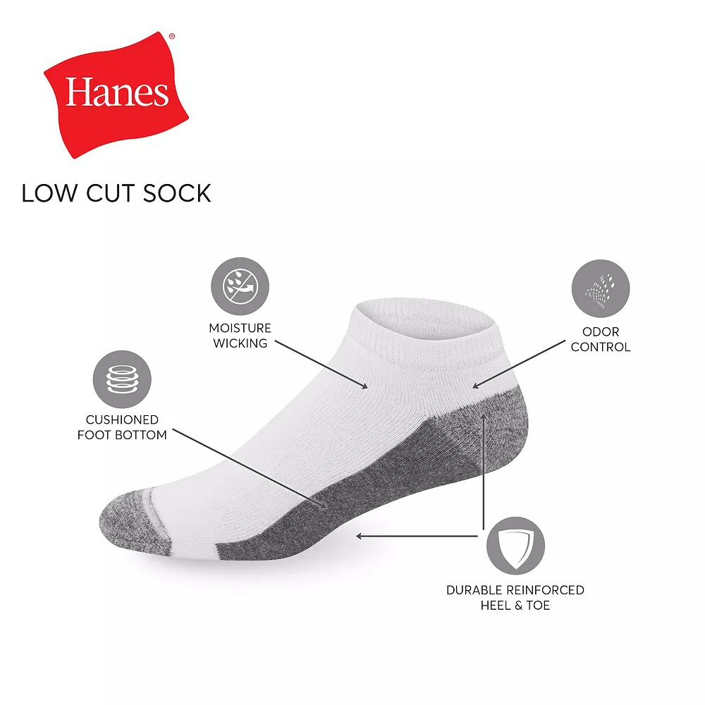 Men's Hanes Ultimate® 8-pack X-Temp Ultra Cushion Low-Cut Socks 8 Men's Hanes Ultimate® 8-pack X-Temp Ultra Cushion Low-Cut Socks - Image 6