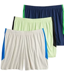 Big & Tall Tek Gear® 3-Pack Dry Tek Shorts -Casual Outfits For Men Elegant store 4808590 Green Navy Sahara Wind