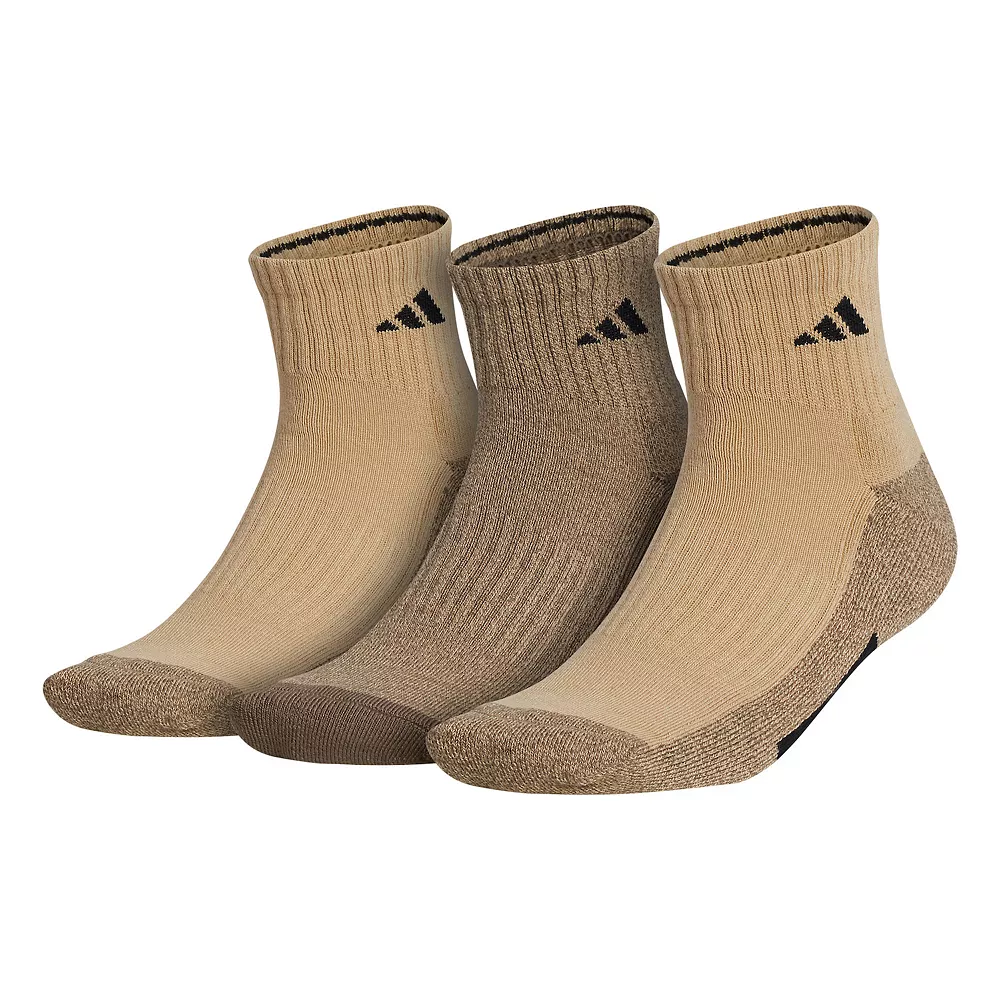 Men's adidas 3-pack Cushioned Quarter Socks 7 Men's adidas 3-pack Cushioned Quarter Socks - Image 5