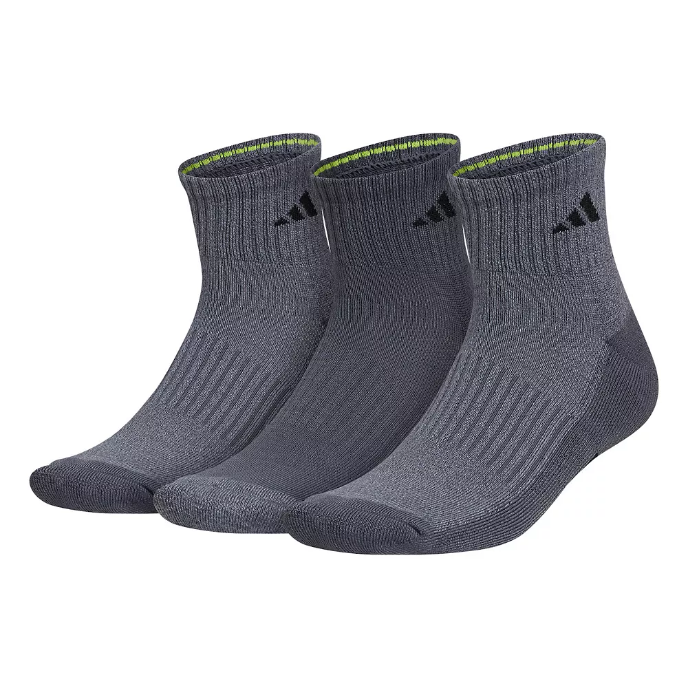 Men's adidas 3-pack Cushioned Quarter Socks 4 Men's adidas 3-pack Cushioned Quarter Socks - Image 2
