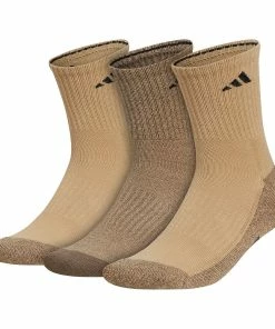 Men's adidas 3-pack Cushioned Mid-Crew Socks -Casual Outfits For Men Elegant store 4888472 Beige Cargo Black