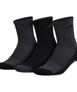 Men's adidas 3-pack Cushioned Mid-Crew Socks -Casual Outfits For Men Elegant store 4888472 Black Onix Gray