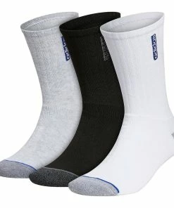 Men's adidas 3-pack Classic Cushioned Crew Socks -Casual Outfits For Men Elegant store 4888536 White Royal Blue