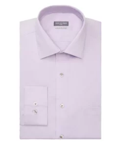 Men's Van Heusen Ultra Wrinkle-Free Regular-Fit Dress Shirt -Casual Outfits For Men Elegant store 4933454 Lavender