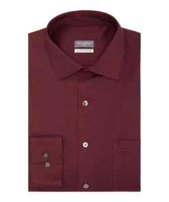 Men's Van Heusen Ultra Wrinkle-Free Regular-Fit Dress Shirt -Casual Outfits For Men Elegant store 4933454 Mulberry