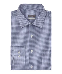 Men's Van Heusen Ultra Wrinkle-Free Regular-Fit Dress Shirt -Casual Outfits For Men Elegant store 4933454 New Navy