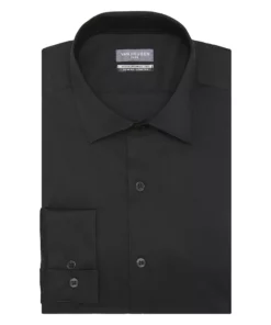 Men's Van Heusen Ultra Wrinkle-Free Slim-Fit Dress Shirt -Casual Outfits For Men Elegant store 4933844 Black