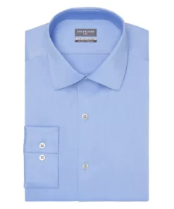 Men's Van Heusen Ultra Wrinkle-Free Slim-Fit Dress Shirt -Casual Outfits For Men Elegant store 4933844 Blue Frost