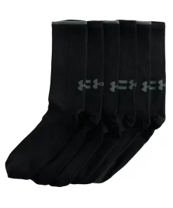 Men's Under Armour 6-pack Essential Lite Crew Socks -Casual Outfits For Men Elegant store 4940700 ALT