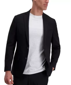 Men's Haggar® Smart Wash Repreve® Slim-Fit Suit Jacket -Casual Outfits For Men Elegant store 4960878 Black