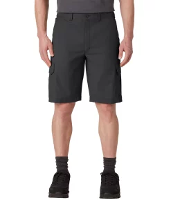 Men's Dickies Temp-iQ Cooling 11-inch Cargo Shorts -Casual Outfits For Men Elegant store 4992049 Black