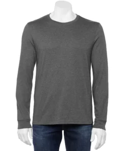 Men's Sonoma Goods For Life® Supersoft Long Sleeve Crewneck Tee 23 Men's Sonoma Goods For Life® Supersoft Long Sleeve Crewneck Tee -Casual Outfits For Men Elegant store 5001985 Charcoal