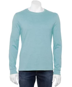 Men's Sonoma Goods For Life® Supersoft Long Sleeve Crewneck Tee 21 Men's Sonoma Goods For Life® Supersoft Long Sleeve Crewneck Tee -Casual Outfits For Men Elegant store 5001985 Light Blue