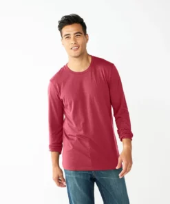 Men's Sonoma Goods For Life® Supersoft Long Sleeve Crewneck Tee 19 Men's Sonoma Goods For Life® Supersoft Long Sleeve Crewneck Tee -Casual Outfits For Men Elegant store 5001985 Valentine Garden