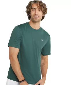 Men's Champion® Double Dry Core Tee -Casual Outfits For Men Elegant store 5003997 Dark Green
