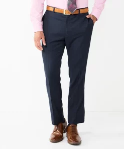 Men's Apt. 9® Premier Flex Performance Slim-Fit Washable Suit Pants 19 Men's Apt. 9® Premier Flex Performance Slim-Fit Washable Suit Pants -Casual Outfits For Men Elegant store 5011546 Black Navy Grid
