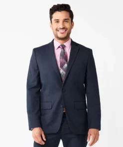 Men's Apt. 9® Premier Flex Performance Slim-Fit Washable Suit Jacket 19 Men's Apt. 9® Premier Flex Performance Slim-Fit Washable Suit Jacket -Casual Outfits For Men Elegant store 5012088 Black Navy Grid