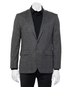 Men's Apt. 9® Premier Flex Slim-Fit Essential Sport Coat -Casual Outfits For Men Elegant store 5031813 Charcoal Plaid
