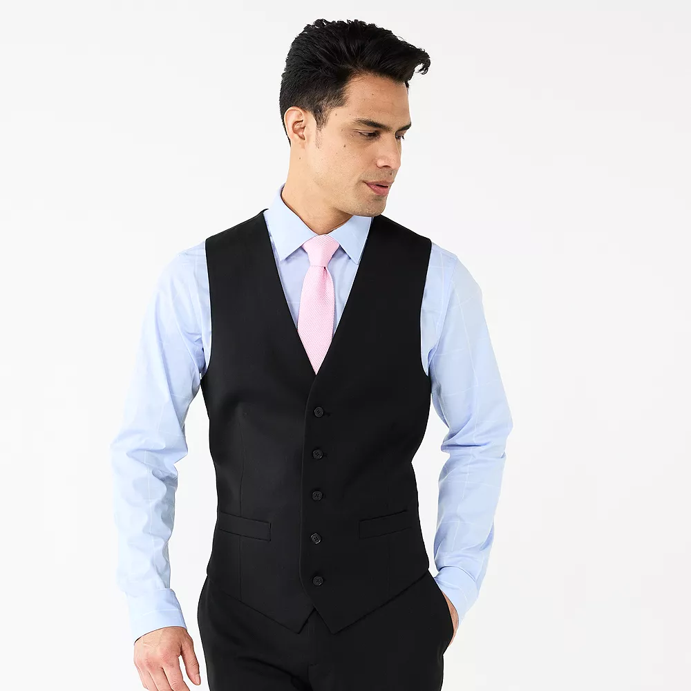 Men's Apt. 9® Premier Flex Performance Slim-Fit Washable Suit Vest 4 Men's Apt. 9® Premier Flex Performance Slim-Fit Washable Suit Vest - Image 2