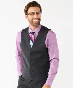 Men's Apt. 9® Premier Flex Performance Slim-Fit Washable Suit Vest 10 Men's Apt. 9® Premier Flex Performance Slim-Fit Washable Suit Vest -Casual Outfits For Men Elegant store 5031862 Charcoal