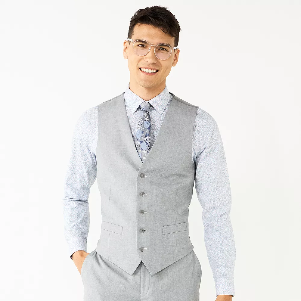 Men's Apt. 9® Premier Flex Performance Slim-Fit Washable Suit Vest 6 Men's Apt. 9® Premier Flex Performance Slim-Fit Washable Suit Vest - Image 4
