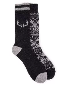 Men's MUK LUKS 2-pack Wool-Blend Boot Socks 11 Men's MUK LUKS 2-pack Wool-Blend Boot Socks -Casual Outfits For Men Elegant store 5033836 ALT