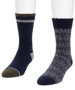 Men's MUK LUKS 2-pack Wool-Blend Boot Socks 10 Men's MUK LUKS 2-pack Wool-Blend Boot Socks -Casual Outfits For Men Elegant store 5033836 Navy Grey
