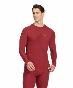 Men's Eddie Bauer Baselayer Waffle Top 11 Men's Eddie Bauer Baselayer Waffle Top -Casual Outfits For Men Elegant store 5069087 Burgundy