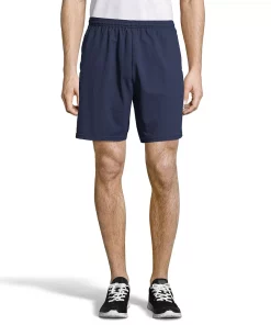 Big & Tall Hanes® Jersey Pocket Shorts -Casual Outfits For Men Elegant store 5084303 Navy