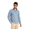 Men's Tommy Hilfiger Logo Quarter-Zip Top -Casual Outfits For Men Elegant store 5090444 New Blue Heather