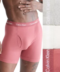 Men's Calvin Klein 3-pack Cotton Stretch Boxer Briefs 23 Men's Calvin Klein 3-pack Cotton Stretch Boxer Briefs -Casual Outfits For Men Elegant store 5092182 Grey Silver Rasp