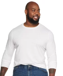 Big & Tall Sonoma Goods For Life® Crewneck Tee -Casual Outfits For Men Elegant store 5108992 New White