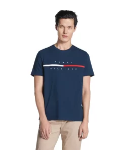 Men's Tommy Hilfiger Tino Logo Tee -Casual Outfits For Men Elegant store 5109060 Navy