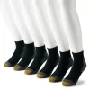 Men's GOLDTOE Sport 6-Pack Quarter-Crew Socks -Casual Outfits For Men Elegant store 5153980 Black