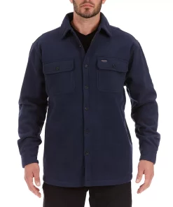Men's Smith's Workwear Sherpa-Lined Fleece Shirt Jacket