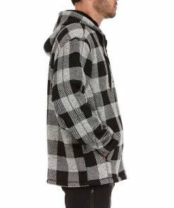 Men's Smith's Workwear Buffalo Plaid Sweater Fleece Hooded Jacket -Casual Outfits For Men Elegant store 5156714 ALT2