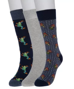Men's Sonoma Goods For Life® 3-pack Mixed Novelty Socks -Casual Outfits For Men Elegant store 5166829 Forest Floor