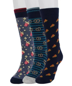 Men's Sonoma Goods For Life® 3-pack Mixed Novelty Socks -Casual Outfits For Men Elegant store 5166829 Fun Food