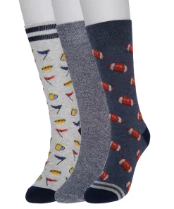 Men's Sonoma Goods For Life® 3-pack Casual Active Socks -Casual Outfits For Men Elegant store 5166841 College Football